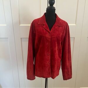 Vintage Bar Harbour Women's Red Suede Jacket